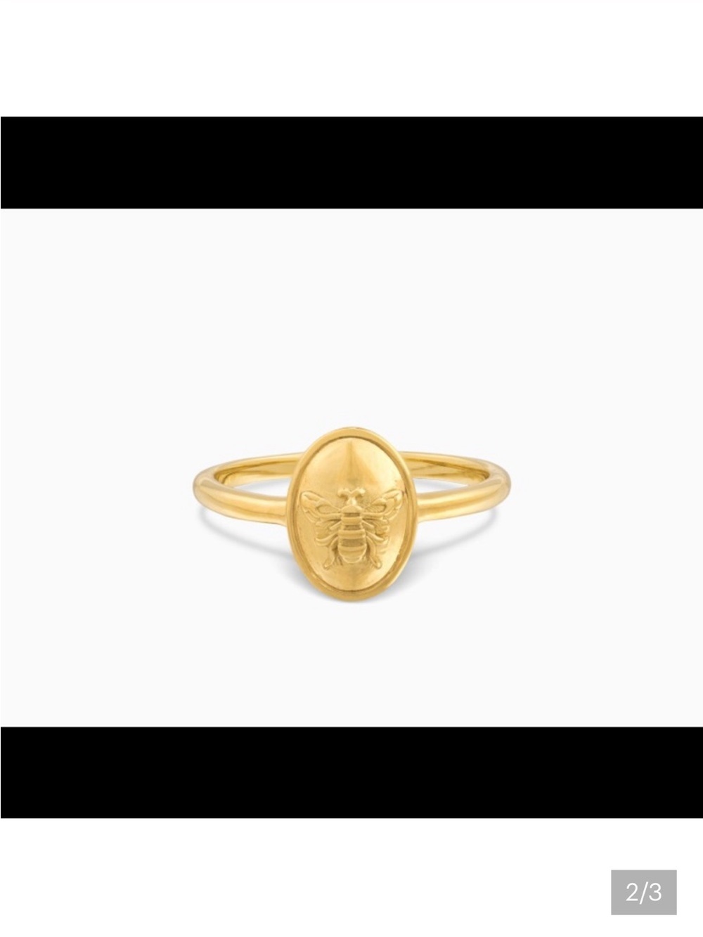 Mejuri Honey Bee Ring Sz 6
